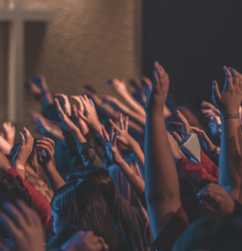 people raising hands